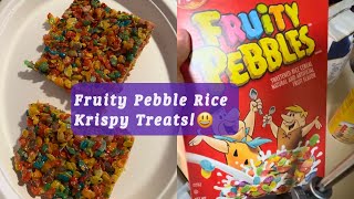 Easy Way To Make Fruity Pebble Krispy Treats￼!