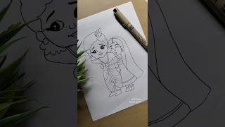 💜Radha Krishna drawing😍 || #shorts #trending #viral #viralvideo