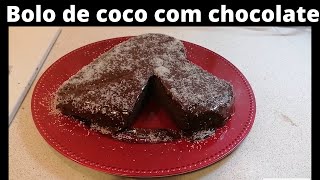 bolo de coco co chocolate