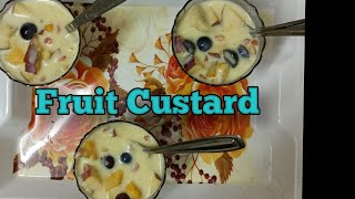 Fruit Custard Receipe in Tamil | Instant Fruit Custard | Creamy Mixed Fruit Custard |Custard Recipe