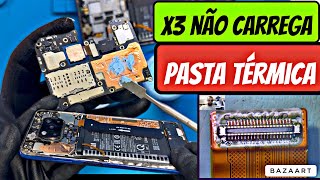 Xiaomi poco X3 pro não carrega e troca da pasta térmica | Troca da pasta térmica e reparo de carga