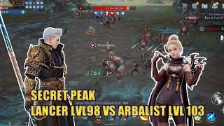 LANCER LVL98 vs ARBALIST LVL103  | SECRET PEAK mir4 #mir4