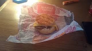 I'm having a sausage and egg biscuit from Hardee's 😋😋😋😋😋😋😋😋