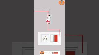 One socket one switch one indicator isolator connection diagram #shorts #wiring #electricalvideos