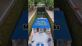 🚤 Paris' St. Martin Canal Locks #TimeLapse ☝️ full video ☝️ #CanalLocks #Paris #Shorts