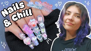 ⋆.˚⊹ Nails & Chill (episode 1) | KAWAII JUNK NAILS ⊹˚.⋆