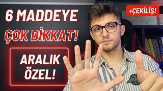 EN REZİL AYIM: ARALIK | BU 6 ŞEYE ÇOK DİKKAT ETMELİSİN! | #yks #yks2024