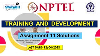 2023 || Nptel Training and Development || Week 11 Assignment Answers || Humanity || 100% Right