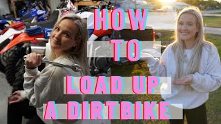 How I load up a dirt bike on a truck & motorcycle carrier