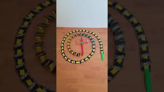 Amazing Domino Spiral with Cards ! #shorts