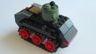 Lego Easy Tank  - How to build with lego blocks (TUTORIAL)