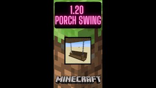 Hanging Swing, Minecraft 1.20 Snapshot. Easy to Build #shorts