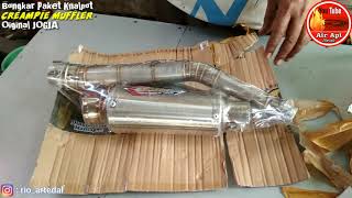 Unboxing Knalpot Racing Original CREAMPIE MUFFLER Bantul, Yogyakarta.