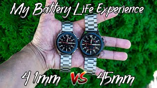 Samsung Galaxy Watch 3 | Battery Life & Charging Test (41mm 247mAh vs 45mm 340mAh)