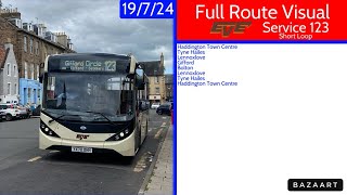 Eve Coaches Service 123 Haddington to Gifford & Bolton • E200MMC E24 YX70OHH • FRV 19/7/24