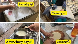 A morning as a homemaker|| very busy day || Speed Cleaning ||Weekly laundry Routine ||@SoNiyaCh 🌸