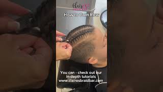 How to corn row 💙 #hairstyles #cornrows #mensbraids #braids #braid #trenzas #penteados #peinados