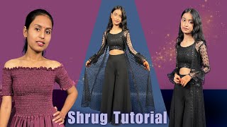 बच्चों के लिए बनाई या अपने लिए All Size Shrug Cutting and Stitching/ Front Open Long Jacket tutorial