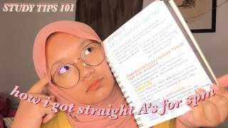 Study tips 101 | how i got straight A’s in SPM, last minute study, time management