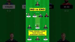 INDIA vs ENGLAND 1st World Cup Match Dream11 Team Prediction Today 2023