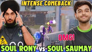 iQOOSouL RONY vs SAUMAY 1v1 TDM 🔥 Intense Battle 🥵 Team SouL 🚀