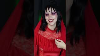 ASMR Extraordinary Transformation: Lydia Deetz  #asmr #asmrrealperson #hairstyle #asmrhalloween