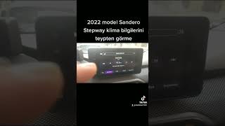 Sandero Stepway 2022 model klima bilgilerini teypten görme #gizliözellik