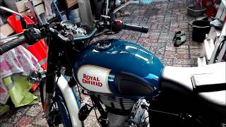 How to remove 2018 Royal Enfield  rear brake pads