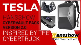 Hansshows New Tesla Cyber Backpack "Cybervault" 2.0 The Ultimate Tech Accessory Cybertruck Inspired