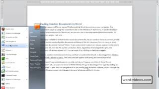 Finding Existing Word 2010 Documents