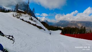 Sappada #ski MONTE SIERA pista ROSSA nazionale - discesa integrale #insta360 #dolomiti #friuli