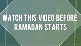 Watch this Video before  Ramadan starts By Dr. Zakir Naik