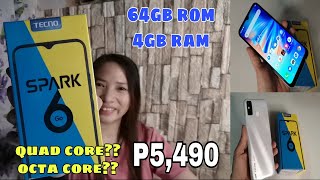 TECNO SPARK 6 GO 64/4 UNBOXING AND QUICK REVIEW (Budget smartphone Philippines)