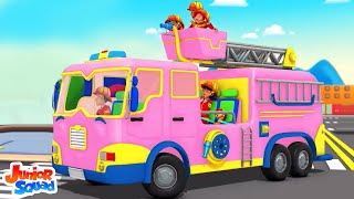 Wheels on the Fire Truck, फायर ट्रक के पहिए घूमे गोल गोल, Hindi Rhymes and Kids Songs