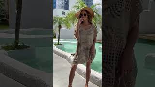 2024 new beach wear on the sea sexy hole beach cover up for women summer outfit bikini coverup