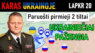 Lapkr 20: Ukrainiečiai PUOLIMO OPERACIJAI PARUOŠIA PONTONINIUS TILTUS | Karas Ukrainoje Apžvalga