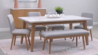 Vida Marble Top Dining Table