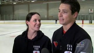 TTYCT 2018 Gold Medallists Tessa Virtue and Scott Moir training in Montreal