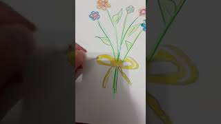 flower drawing#flower#blue#pink#youtube#short#pink_exia