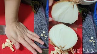 EPIC BIG onion cutting and crushing garlic!😤 | Cooking time! | Satisfying ASMR