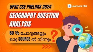 UPSC CSE Prelims 2024: Geography Question Analysis - Source Breakdown