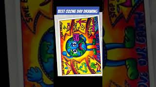 Ozone Day Drawing / save ozone layer poster / Ozone day poster making idea #shorts