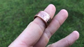 Handmade rustic copper rings from a old world Pirate/Viking age!