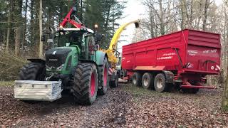 Holz Hacken beim Lohnunternehmen Schmid Teil 1