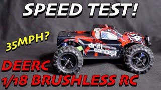 DEERC 1/18 Brushless RC 300E Speed Test - $150 Budget RC Car