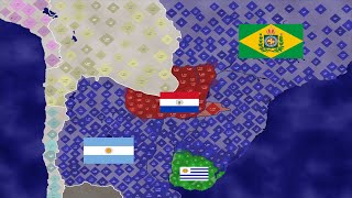 The Paraguayan War(1864-1870) simulated in territorial.io