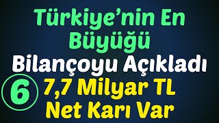 Türkiye’nin En Büyüğü Bilançoyu Açıkladı 7,7 Milyar TL Net Karı Var #borsa #hisse #bilanço #tupraş