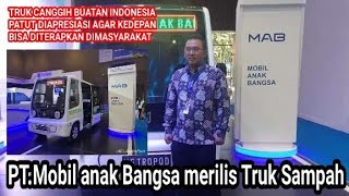 PT.Mobil anak Bangsa merilis Truk Sampah Listrik canggih Buatan Indonesia