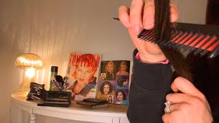 ASMR 90’s Beauty Salon (hair, makeup, eyebrows & realistic sounds)