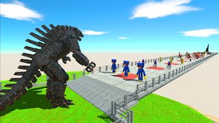 Mechagodzilla Black vs Team Shin Godzilla Black; Rainbow Friends - Animal Revolt Battle Simulator